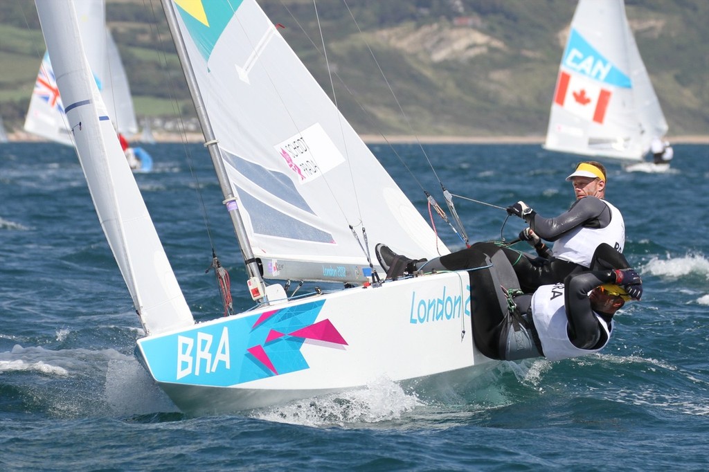 July 28, 2012 Robert Scheidt and Bruno Prada (BRA)  Star Two Man keelboat © Richard Gladwell www.photosport.co.nz